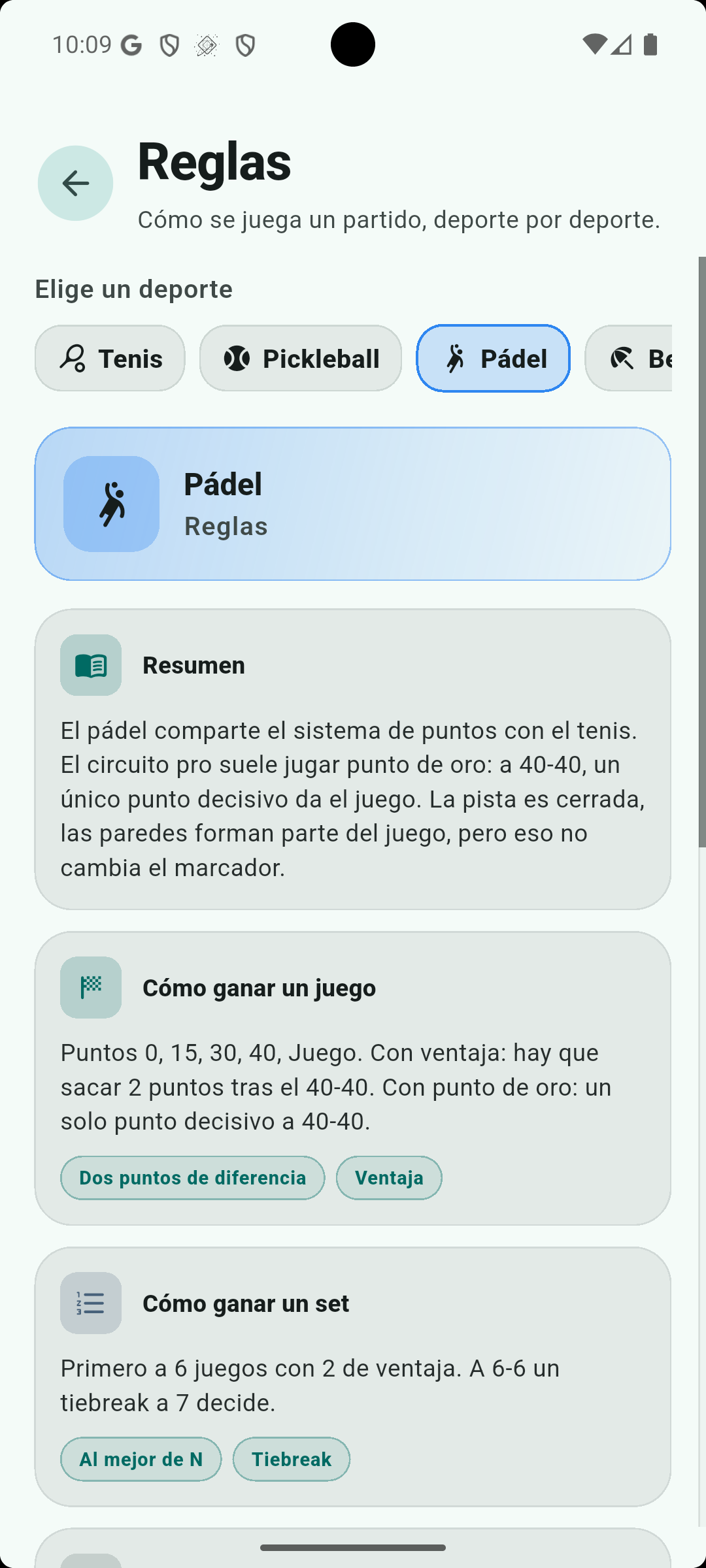 Reglas integradas